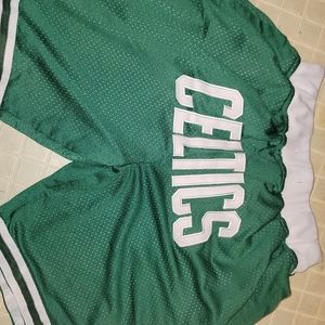 MENS BOSTON CELTICS JUST DON STITCHED SHORTS BASKETBALL